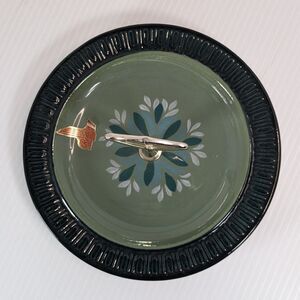 Vintage Red Wing Charstone Bleu 7" Tidbit Plate Tray Metal Handle Hand Painted